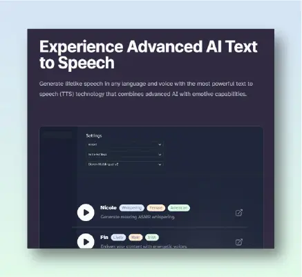 Advanced AI Text Speech