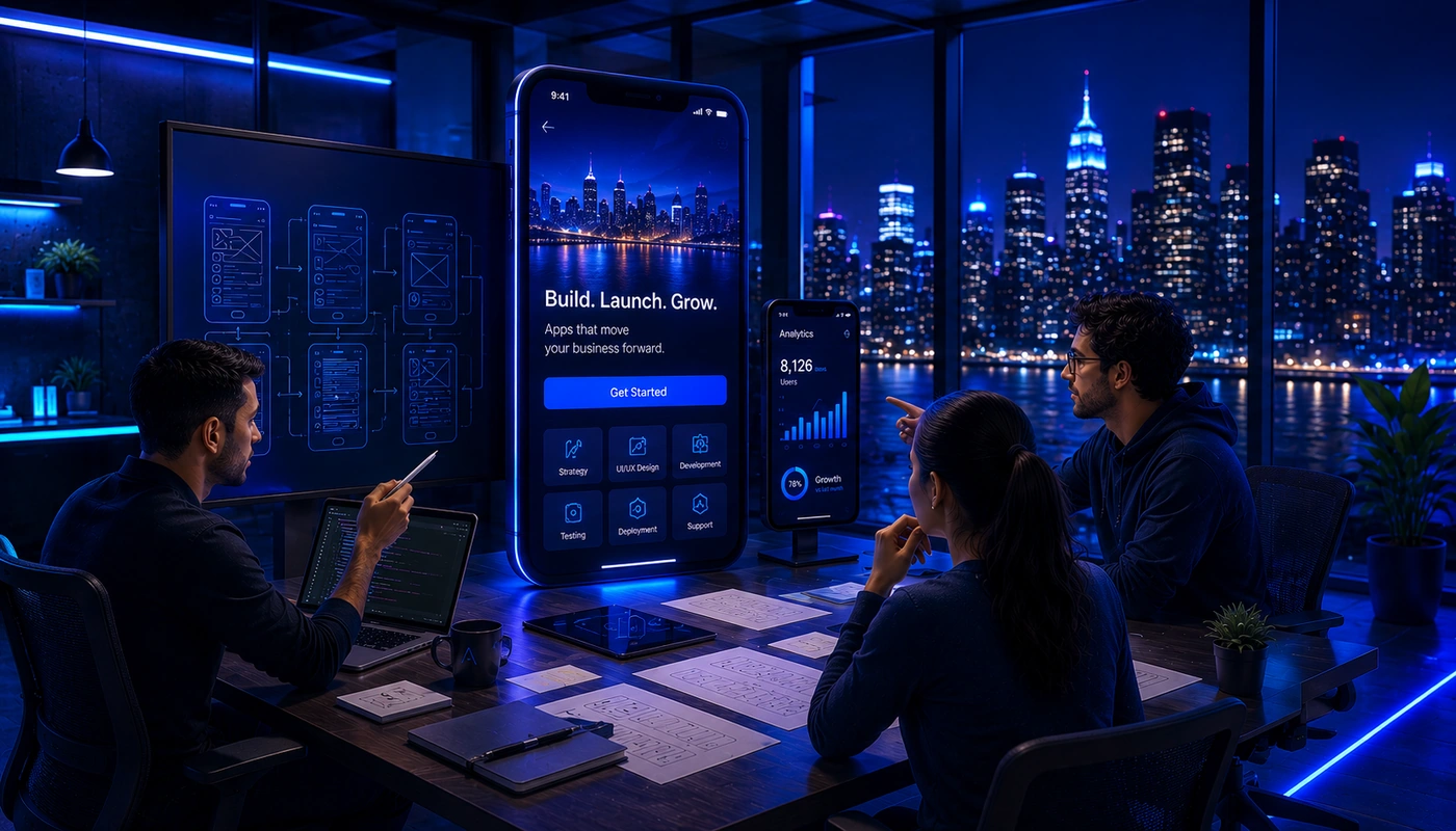 Mobile app development services in Newark for iOS and Android