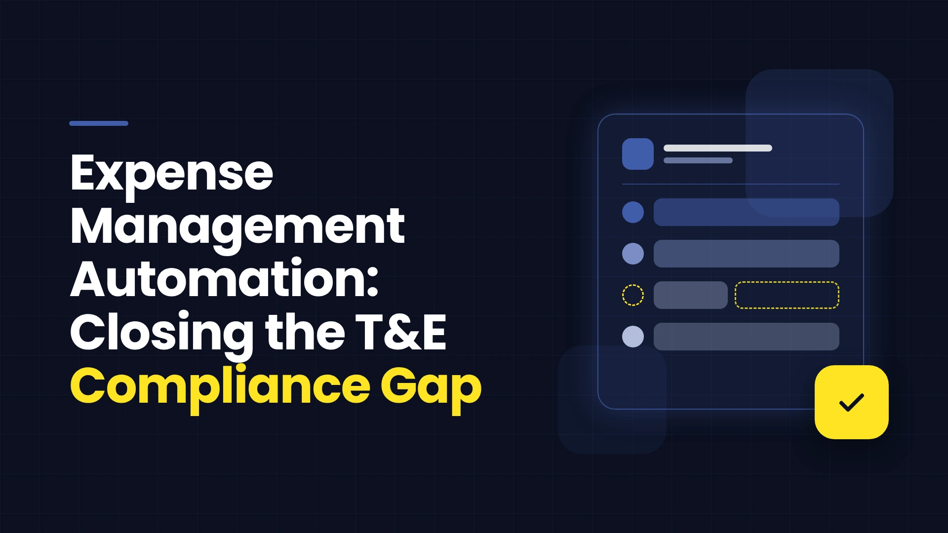 Expense management automation
