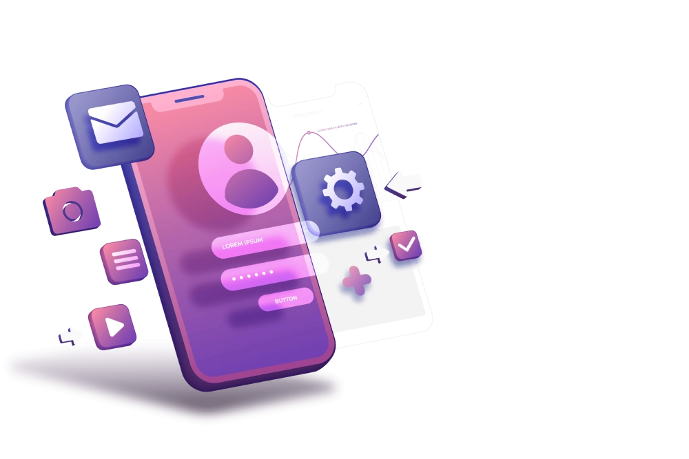 Custom Mobile App Development Zurich Vector