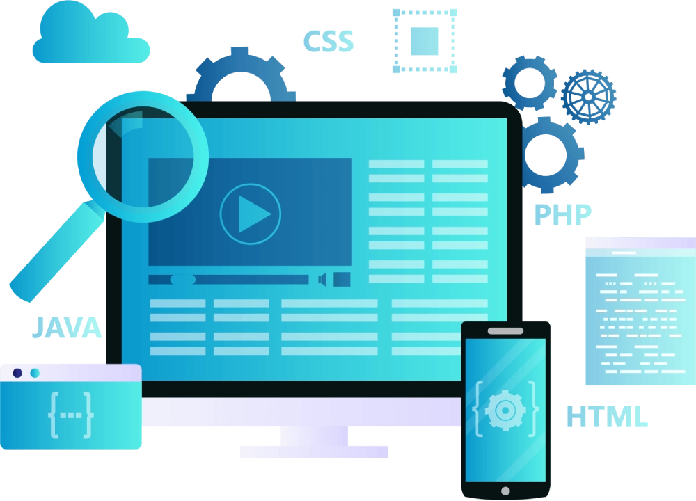 Custom Web Development Zurich Vector
