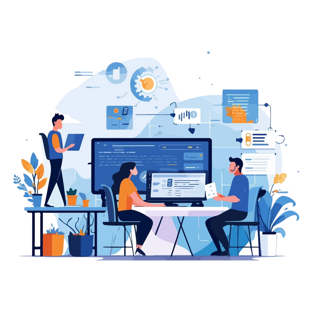 creative team work process web designers developing