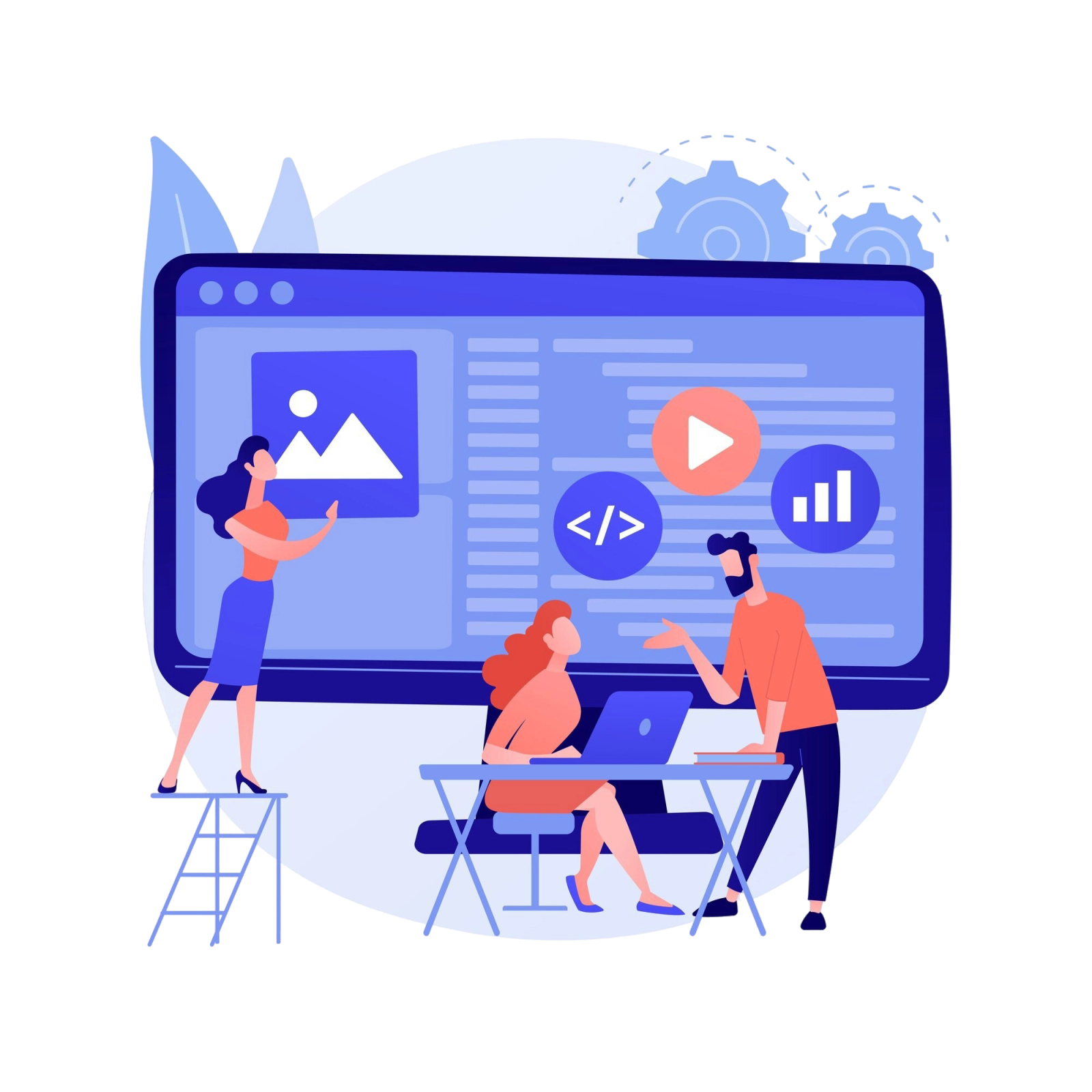 software development team abstract concept illustration